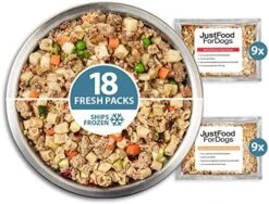 JustFoodForDogs Frozen Fresh Human Grade Dog Food, Fresh Starter Pack, (5.5 Oz - 9 Pack) 15 JustFoodForDogs Frozen Fresh Human Grade Dog Food, Fresh Starter Pack, (5.5 Oz - 9 Pack) -Dog Supplies Store 51taSZPiu3L. AC