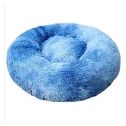 YangYan Round Washable Long Plush Dog Kennel New Super Soft Dog Mat Dog Basket Pet Bed Cat House Velvet Mats Sofa For Dog (Color : Sky Blue, Size : 40cm) -Dog Supplies Store 51uAL4LLlsL