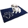 Cosyroom Microfiber Dog Rug Door Mat For Dirty Dog Chenille Mud Absorbent Dog Area Rugs Machine Washable Dry Navy Blue 26 X 36 Inch