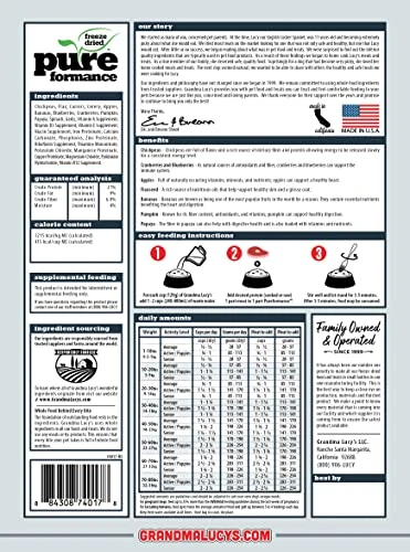 Grandma Lucy's PUREformance Pre-Mix Dog Food, Grain Free And Freeze-Dried - 3Lb Bag 2 Grandma Lucy's PUREformance Pre-Mix Dog Food, Grain Free And Freeze-Dried - 3Lb Bag - Image 2