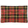 Ultra Soft Dog Cat Crate Bed Blanket-Retro Red Black And Yellow Plaid Fluffy Pet Bed All Season-Short Pile-Anti-Slip Pet Beds 24"x18"