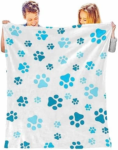 InterestPrint Bed Blankets Dog Paw Bone Food Bowl Ball Toy Throw Blanket For Couch Durable Blanket Warm Blanket For Everyone 70"(W) X 80"(L) 7 InterestPrint Bed Blankets Dog Paw Bone Food Bowl Ball Toy Throw Blanket For Couch Durable Blanket Warm Blanket For Everyone 70"(W) X 80"(L) - Image 7