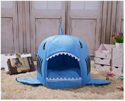 YangYan Dog House Shark Washable House Pet Bed Shark Dog Bed Cat Beds; Mats House Sleeping Sofa Bed Removable Cushion S/M For Dog Cat (Color : Pink, Size : M 0 4kg) -Dog Supplies Store 51v9txHauL. AC 1