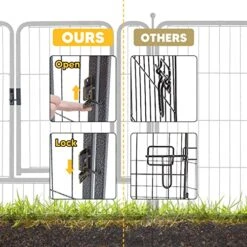 TMEE Dog Playpens 8/16 Panels Dog Pen Outdoor Indoor Dog Fence Exercise Pen 24 Inch Height Pet Play Yard Gate With Doors For Small Dogs/Puppies, Pet Playpen For RV, Camping, Yard, 8 Pcs -Dog Supplies Store 51vOHiouSCL