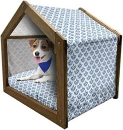 Lunarable Food Art Wooden Pet House, Colorful Pattern Of Abstract Fruits And Vegetables Cuisine Theme Repetition, Indoor & Outdoor Portable Dog Kennel With Pillow And Cover, Small, Plum Multicolor -Dog Supplies Store 51vt8bV5kiL. AC