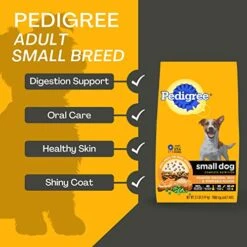 Pedigree Small Dog Food Dry Bundle | Includes 2 Bags Of Pedigree Dog Food Dry Complete Nutrition Adult Small Breed Chicken, Rice & Vegetables Flavor (3.5 LB) | Plus Paw Food Scoop!