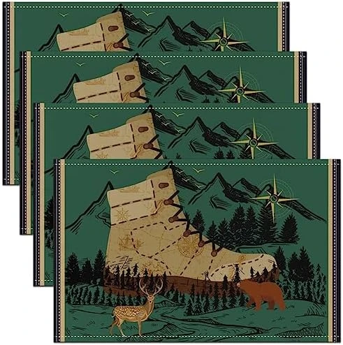 Kawaii Dogs Table Mats,Retro Puppy Oil Painting Lovely Pet Home Party Decor Meal Mats,Watercolor Dog Paw Print Cute Animals Stain Resistant Non-Slip Placemats 12x18 Set Of 4 7 Kawaii Dogs Table Mats,Retro Puppy Oil Painting Lovely Pet Home Party Decor Meal Mats,Watercolor Dog Paw Print Cute Animals Stain Resistant Non-Slip Placemats 12x18 Set Of 4 - Image 7