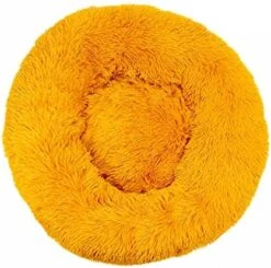 UNOVAP Pet Mat Donut Furry Pet Bed Round Mat Small Medium-Sized Animals Sleep With The Mat (Color : Apricot, Size : S 40CM) -Dog Supplies Store 51wmURhGhfL. AC