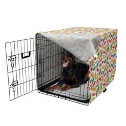 Lunarable Pepper Dog Crate Cover, Vegetarian Food And Vegetables Pattern Exotic Hot Ingredients Mexican Cusine Element, Easy To Use Pet Kennel Cover For Small Dogs Puppies Kittens, 42 Inch, Multicolor 18 Lunarable Pepper Dog Crate Cover, Vegetarian Food And Vegetables Pattern Exotic Hot Ingredients Mexican Cusine Element, Easy To Use Pet Kennel Cover For Small Dogs Puppies Kittens, 42 Inch, Multicolor -Dog Supplies Store 51wozTM7lBL