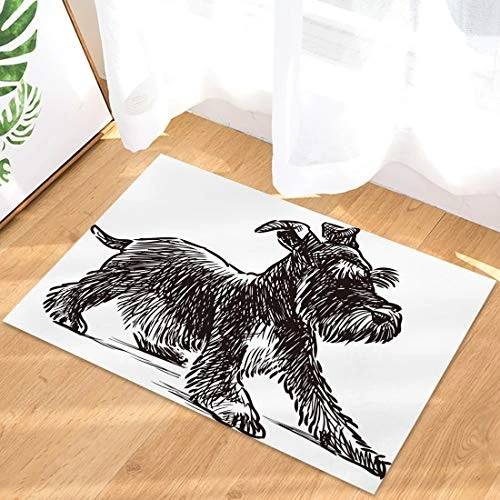 Comforance Pet Dog Doormat, Indoor Rug Entryway Mats With Rubber Backing For Shoe Scraper, Ideal For Inside High Traffic Area 20x31.5 Inch Black Fur Puppy Schnauzer 3 Comforance Pet Dog Doormat, Indoor Rug Entryway Mats With Rubber Backing For Shoe Scraper, Ideal For Inside High Traffic Area 20x31.5 Inch Black Fur Puppy Schnauzer - Image 3