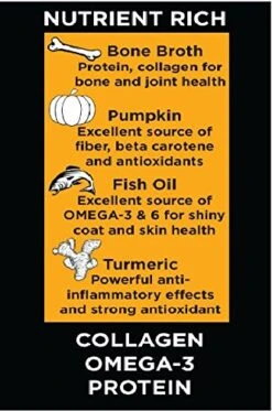 Nature's Diet Pet Bone Broth Protein Powder With Pumpkin, Fish Oil And Turmeric (Chicken, 16 Oz = 159 Servings) -Dog Supplies Store 51wzWJlr9jL