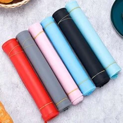 MNTT Pet Food Mat Portable Leak-Proof Drinking Mat Pet Bowl Accessory For Cats Dogs Cushion Pet Supplies Pet Fountain Tray Feeding Mats(Black) -Dog Supplies Store 51x8klgD74L