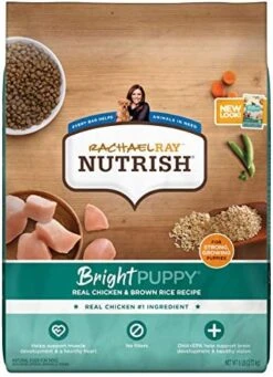 Rachael Ray Nutrish Bright Puppy Premium Natural Dry Dog Food, Real Chicken & Brown Rice Recipe, 14 Pound Bag (Packaging May Vary) -Dog Supplies Store 51xXejW85EL. AC