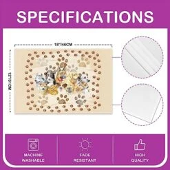 Kawaii Dogs Table Mats,Retro Puppy Oil Painting Lovely Pet Home Party Decor Meal Mats,Watercolor Dog Paw Print Cute Animals Stain Resistant Non-Slip Placemats 12x18 Set Of 4 17 Kawaii Dogs Table Mats,Retro Puppy Oil Painting Lovely Pet Home Party Decor Meal Mats,Watercolor Dog Paw Print Cute Animals Stain Resistant Non-Slip Placemats 12x18 Set Of 4 -Dog Supplies Store 51xvdGxSyjL