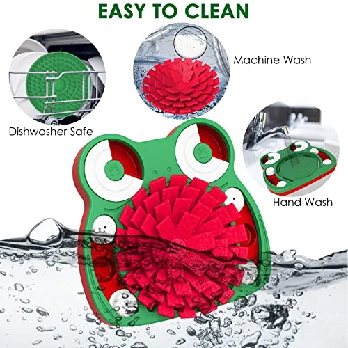 Lalolee Dog Puzzle Toys, 3-in-1 Dog Puzzles With Licking Pad And Slow Food, Stress Relief Interactive Dog Toy For Feeding (Green) 3 Lalolee Dog Puzzle Toys, 3-in-1 Dog Puzzles With Licking Pad And Slow Food, Stress Relief Interactive Dog Toy For Feeding (Green) - Image 3