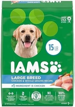 IAMS Large Breed Adult Dry Dog Food Lamb & Rice Recipe, 30 Lb. Bag -Dog Supplies Store 51z1RqiSk9L. AC