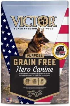 Victor Super Premium Dog Food – Purpose - Grain Free Hero Canine – Premium Gluten Free Dog Food For Active Adult Dogs – High Protein With Glucosamine And Chondroitin For Hip And Joint Health, 30lbs -Dog Supplies Store 51zRboaGCpL. AC