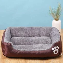 YangYan Dog Beds For Large Dogs Dog Kennel Candy-Colored Square Nest Pet Kennel Dirty And Moisture-Proof Mat Dog House Puppy Bed Pet Mat (Color : Baolan, Size : 43 X 32cm) -Dog Supplies Store 51zWv76JdaL