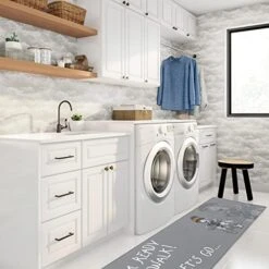 Savannan Runner Rugs And Mats,18313 Pcs I'm Ready To Walk Let's Go Cocker Spaniel Dog Pet Gray Non Slid,Absorbent Kitchen Rug,Rubber Dots Backing Indoor Door Mat,Standing Mat 23.6x70.9 Inch