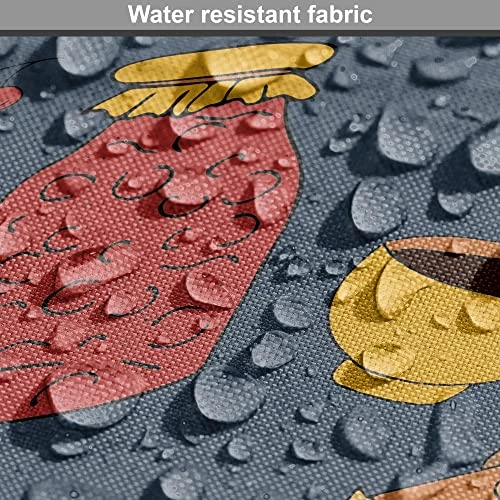 Lunarable Food Art Dog Crate Cover, Autumn Cozy Cartoon Sketchy Pattern Of Pie Bottle Jar And Hearts, Easy To Use Pet Kennel Cover For Small Dogs Puppies Kittens, 48 Inch, Slate Blue And Dark Pink 6 Lunarable Food Art Dog Crate Cover, Autumn Cozy Cartoon Sketchy Pattern Of Pie Bottle Jar And Hearts, Easy To Use Pet Kennel Cover For Small Dogs Puppies Kittens, 48 Inch, Slate Blue And Dark Pink - Image 6