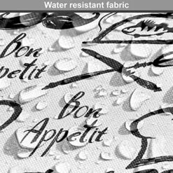 Lunarable Bon Appetit Dog Crate Cover, Monochrome Fish Chef Hat And Words Hand Drawn Diner Food Themed Sketch, Easy To Use Pet Kennel Cover For Small Dogs Puppies Kittens, 42 Inch, Black And White -Dog Supplies Store 617S7xllZwL