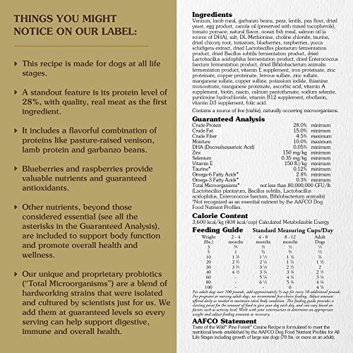 Taste Of The Wild Grain Free High Protein Real Meat Recipe Pine Forest Premium Dry Dog Food, Venison, 14 Pounds 3 Taste Of The Wild Grain Free High Protein Real Meat Recipe Pine Forest Premium Dry Dog Food, Venison, 14 Pounds - Image 3