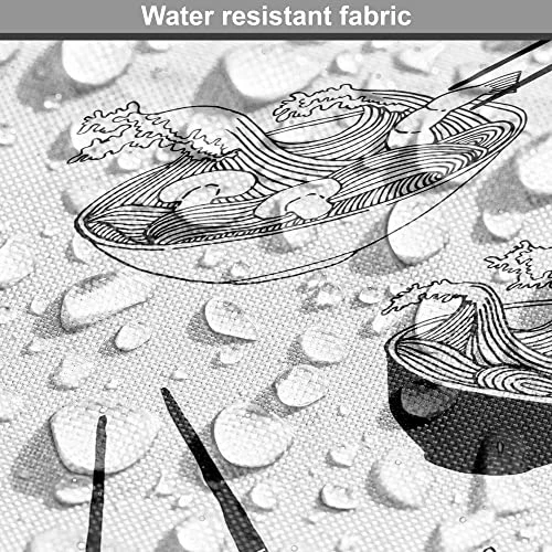 Lunarable Food Dog Crate Cover, Monochrome Traditional Cuisine Noodle Dish In Bowl With Chopsticks, Easy To Use Pet Kennel Cover For Small Dogs Puppies Kittens, 22 Inch, Charcoal Grey And White 6 Lunarable Food Dog Crate Cover, Monochrome Traditional Cuisine Noodle Dish In Bowl With Chopsticks, Easy To Use Pet Kennel Cover For Small Dogs Puppies Kittens, 22 Inch, Charcoal Grey And White - Image 6