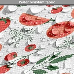 Ambesonne Food Dog Crate Cover, Healthy Lifestyle Vegetarian Diet Theme With Organic Fresh Tomatoes, Easy To Use Pet Kennel Cover For Small Dogs Puppies Kittens, 18 Inch, Vermilion White -Dog Supplies Store 61FcJTyaKyL