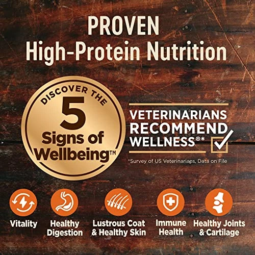 Wellness CORE Grain-Free High-Protein Large Breed Adult Dry Dog Food, Made In USA With Real Chicken & Natural Ingredients, With Glucosamine & Chondroitin To Support Joint Health (26-Pound Bag) 2 Wellness CORE Grain-Free High-Protein Large Breed Adult Dry Dog Food, Made In USA With Real Chicken & Natural Ingredients, With Glucosamine & Chondroitin To Support Joint Health (26-Pound Bag) - Image 2