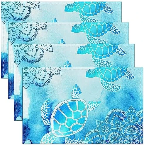 Kawaii Dogs Table Mats,Retro Puppy Oil Painting Lovely Pet Home Party Decor Meal Mats,Watercolor Dog Paw Print Cute Animals Stain Resistant Non-Slip Placemats 12x18 Set Of 4 8 Kawaii Dogs Table Mats,Retro Puppy Oil Painting Lovely Pet Home Party Decor Meal Mats,Watercolor Dog Paw Print Cute Animals Stain Resistant Non-Slip Placemats 12x18 Set Of 4 - Image 8