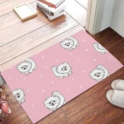 Door Mat Outdoor Cartoon Pets White Long Haired Dog Polka Dot Pink Texture Welcome Mats For Front Door Indoor Entry Doormat Non-Slip Kitchen Rug Washable Floor Mats For Bathroom/Bedroom/Patio 18"X30" 9 Door Mat Outdoor Cartoon Pets White Long Haired Dog Polka Dot Pink Texture Welcome Mats For Front Door Indoor Entry Doormat Non-Slip Kitchen Rug Washable Floor Mats For Bathroom/Bedroom/Patio 18"X30" -Dog Supplies Store 61SxwIBz5IL. AC