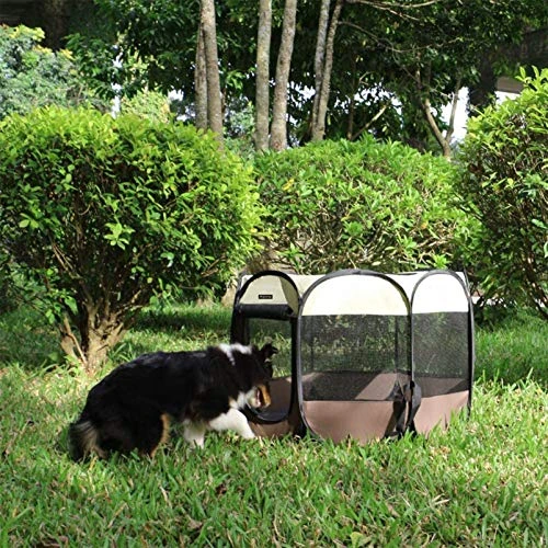Hepeeng Portable Foldable Pet Playpen And Puppy Playpen Pet Tent With Carrying Case Collapsible Travel Bowl Indoor/Outdoor Use With Water Resistant And Removable Shade Cover 3 Hepeeng Portable Foldable Pet Playpen And Puppy Playpen Pet Tent With Carrying Case Collapsible Travel Bowl Indoor/Outdoor Use With Water Resistant And Removable Shade Cover - Image 3
