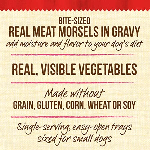 Merrick Lil' Plates Grain Free Small Dog Food, Teeny Texas Steak Tips Dinner Recipe, Wet Dog Food - (12) 3.5 Oz. Tubs 6 Merrick Lil' Plates Grain Free Small Dog Food, Teeny Texas Steak Tips Dinner Recipe, Wet Dog Food - (12) 3.5 Oz. Tubs - Image 6