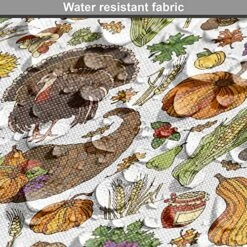 Lunarable Thanksgiving Dog Crate Cover, Boundless Harvest Theme Corn Grapes Pilgrim's Hat Turkey Wheat Food, Easy To Use Pet Kennel Cover For Small Dogs Puppies Kittens, 48 Inch, Multicolor -Dog Supplies Store 61Ue4gLY9RL