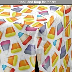 Lunarable Candy Corn Dog Crate Cover, Repetitive Pattern Of Colorful Food Halloween Print For Entertainment, Easy To Use Pet Kennel Cover For Small Dogs Puppies Kittens, 48 Inch, White And Multicolor -Dog Supplies Store 61V3bvyE8hL
