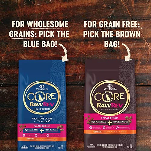 Wellness CORE RawRev Dry Small Dog Food With Wholesome Grains, Natural Ingredients, Made In USA With Real Freeze-Dried Meat (Adult, Small Breed, 4 Lbs) 4 Wellness CORE RawRev Dry Small Dog Food With Wholesome Grains, Natural Ingredients, Made In USA With Real Freeze-Dried Meat (Adult, Small Breed, 4 Lbs) - Image 4