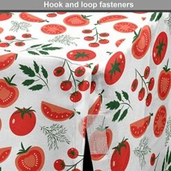 Ambesonne Food Dog Crate Cover, Healthy Lifestyle Vegetarian Diet Theme With Organic Fresh Tomatoes, Easy To Use Pet Kennel Cover For Small Dogs Puppies Kittens, 18 Inch, Vermilion White -Dog Supplies Store 61YMHMGoqgL