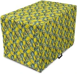 Lunarable Food Dog Crate Cover, Print Of Graphic Sketchy Popcorn In Irregular Shapes Movie Snacks, Easy To Use Pet Kennel Cover For Small Dogs Puppies Kittens, 24 Inch, Dark Cocoa And Earth Yellow -Dog Supplies Store 61cnr9pQxiL. AC