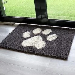 YUHFERA Fluffy Thick Chenille Mat For Entry - Indoor Rug With Textured Rubber Backing, Muddy Dog Comfy Soft Mats,Ultra Absorbent Premium Microfiber Doormat For Pet Food Mat, 24" X 36",Grey 13 YUHFERA Fluffy Thick Chenille Mat For Entry - Indoor Rug With Textured Rubber Backing, Muddy Dog Comfy Soft Mats,Ultra Absorbent Premium Microfiber Doormat For Pet Food Mat, 24" X 36",Grey -Dog Supplies Store 61dIjA7juOL. AC