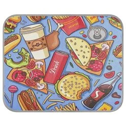 Kigai Delicious Food Dog Cooling Mat Reusable Breathable Pet Mat Washable Dog Crate Pad For Small Medium Large Dogs & Cats