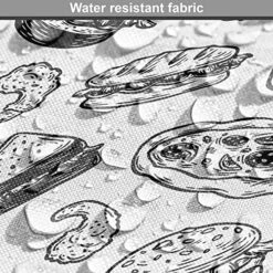 Lunarable Soda Dog Crate Cover, Fast Food Burger Pizza Hot Dog Junk Unhealthy Meal Menu Wings Restaurant, Easy To Use Pet Kennel Cover For Small Dogs Puppies Kittens, 22 Inch, Charcoal Grey And White -Dog Supplies Store 61ipVVzWgKL