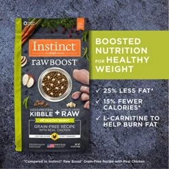 Instinct Raw Boost Healthy Weight Grain Free Recipe With Real Chicken Natural Dry Dog Food, 4 Lb. Bag 11 Instinct Raw Boost Healthy Weight Grain Free Recipe With Real Chicken Natural Dry Dog Food, 4 Lb. Bag -Dog Supplies Store 61luvOx2umL