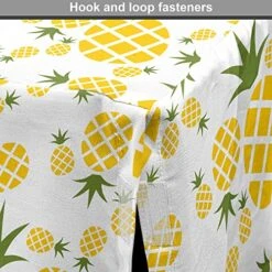 Ambesonne Green And Yellow Dog Crate Cover, Rhombus Pineapple With Blooming Foliage Organic Food Design, Easy To Use Pet Kennel Cover For Small Dogs Puppies Kittens, 22 Inch, Fern Green And Yellow -Dog Supplies Store 61mZiJb1hKL