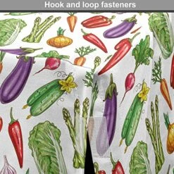 Ambesonne Vegetable Art Dog Crate Cover, Detailed Eggplant Cucumber With Onion And Garlic Food Ingredients Cartoon, Easy To Use Pet Kennel Cover For Medium Large Dogs, 22 Inch, Multicolor -Dog Supplies Store 61wVEJqUm8L